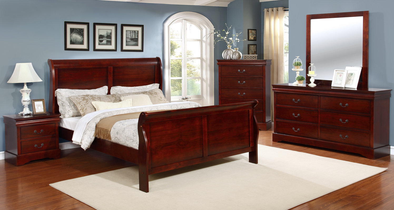 Three Posts Burleson 5 Piece Queen Sleigh Bedroom Set & Reviews
